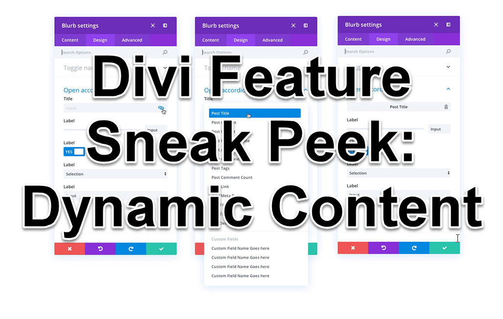 Divi Feature Sneak Peek: Dynamic Content